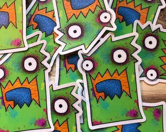 3 in Original MultiColor Monster with Tongue Out / Limited Release / Local / One of a Kind