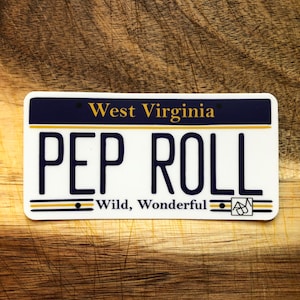 West Virginia Pepperoni Roll License Plate Sticker