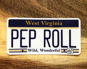 West Virginia Pepperoni Roll License Plate Sticker