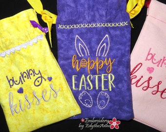 EASTER TREAT DRAWSTRING Bag - In The Hoop Machine Embroidery - Digital Download
