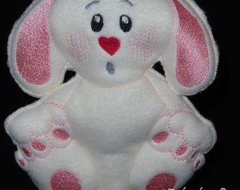 PETUNIA - SITTING BUNNY Stuffie In The Hoop Machine Embroidery Design