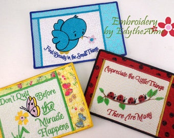 INSPIRING THOUGHTS from NATURE Set 1 Mug Mat/Mug Rug Set of Three - - Digital Download