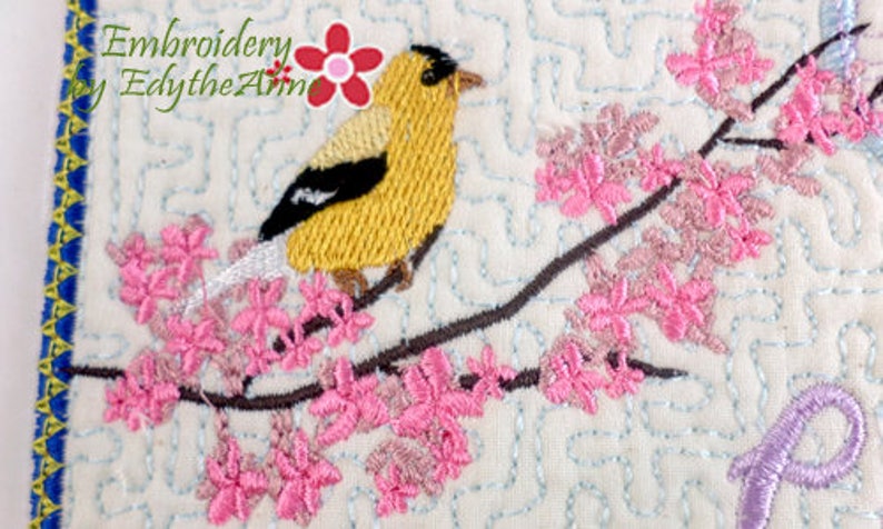 BIRDS of THE AIR Set of 3 In The Hoop Faith Based Embroidered Mug Mats/Mug Rugs-Digital Download image 3