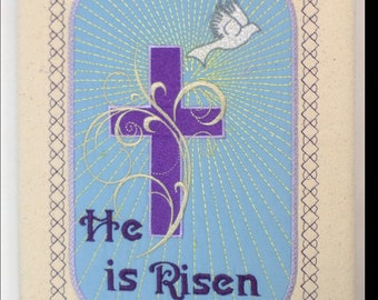 HE HAS RISEN Canvas Art Frameable Canvas-  In The Hoop Machine Embroidery