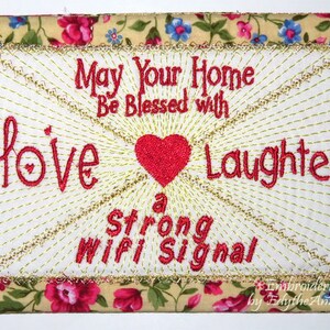 HOUSE WARMING Mug Mat/Mug Rug In The Hoop Embroidery Design image 2