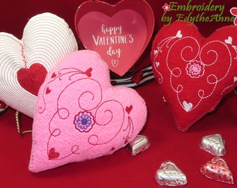 VALENTINE HEART STUFFIE In The Hoop Machine Embroidery Design