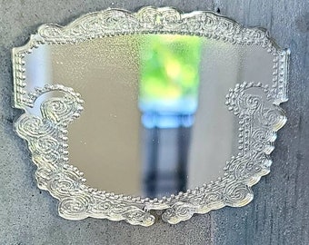 Espejo de casa de muñecas Ventana acrílica decorativa elegante