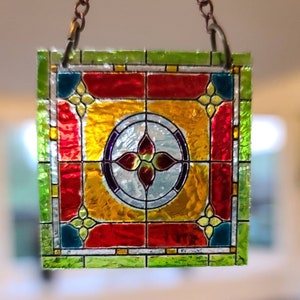 Dollhouse Miniature  Stained Glass look Acrylic Window.