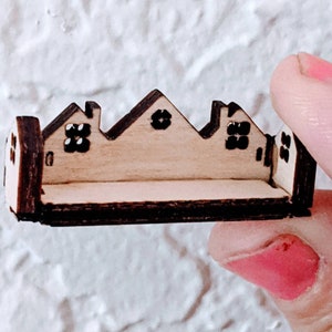 Miniature Dollhouse wooden house decor  shelf.
