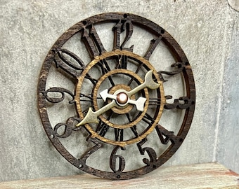 Dollhouse miniature wooden Wall Clock