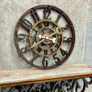Dollhouse miniature wooden Wall Clock