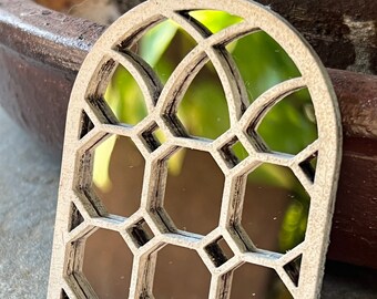 Dollhouse wooden mirror
