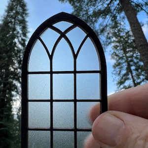 Dollhouse or Birdhouse miniature wooden decorative window