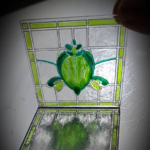 Dollhouse Acrylic Stained Glass look Window