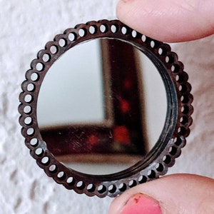 Dollhouse Round Mirror Miniature bathroom
