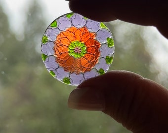 Miniature acrylic  Window Stained Glass Look