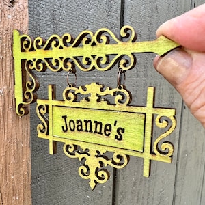 Dollhouse Miniature Shop sign.