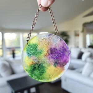 Dollhouse miniature Stained Glass look Acrylic Suncatcher