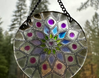 Acchiappasole A Forma Di Girasole Per Esterni E Interni - Ciondolo In Cristallo E Ferro, 33 Cm, Crea Arcobaleni - 3