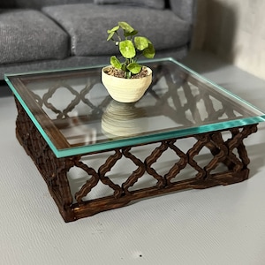 Puppenhaus Couchtisch aus klarem Glas wie Acryl