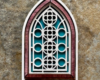 Miniature Dollhouse Decorative Cathedral window.