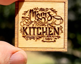 Miniature picture Dollhouse plaque Mini cutting board Inspirational words
