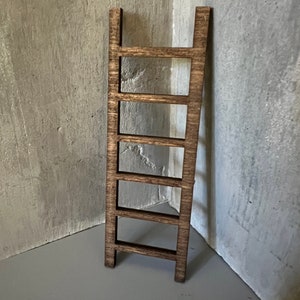 Doll House 12th Scale Wooden Ladder British Made 6 1/2 