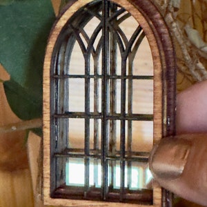 Dollhouse Miniature Cathedral Style Mirror