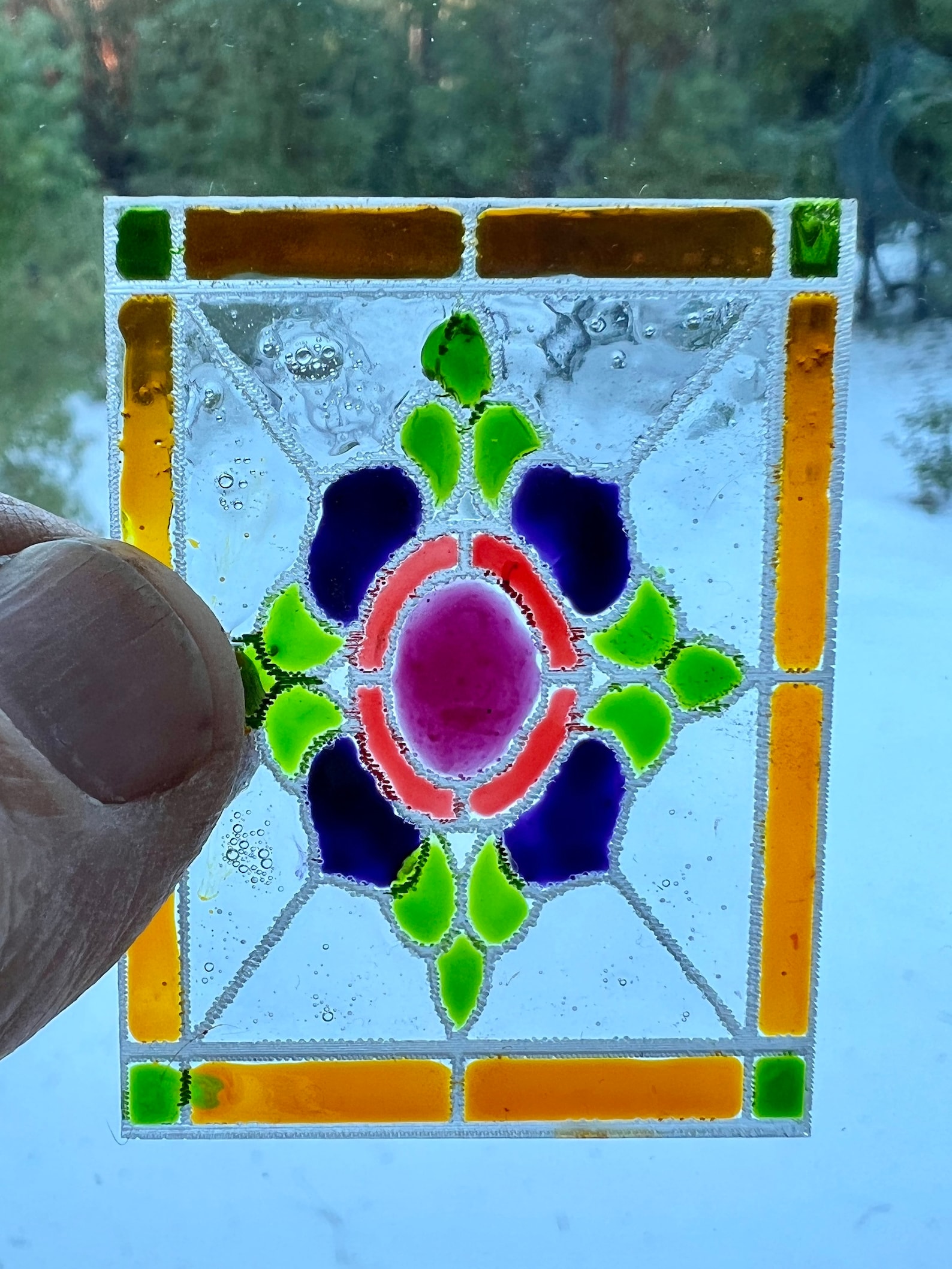 Dollhouse Stained Glass Acrylic Window Etsy