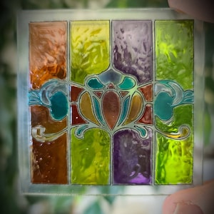 Dollhouse Acrylic Stained Glass look Window.