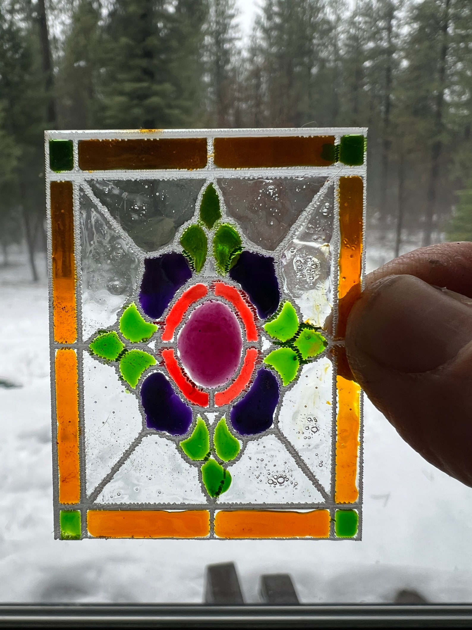 Dollhouse Stained Glass Acrylic Window Etsy