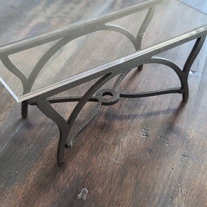 Dollhouse Table- miniature table-dollhouse end table-dollhouse glass look Acrylic table-miniature furniture-dollhouse modern furniture