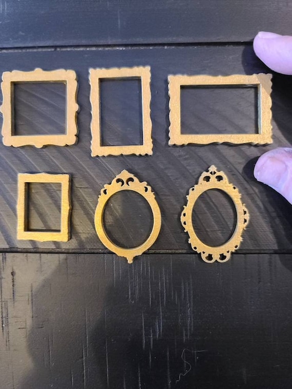Toyvian 6 Mini Cornici In Legno Per Casa Delle Bambole – Fai Da Te, Da Colorare, Regalo Per Miniature