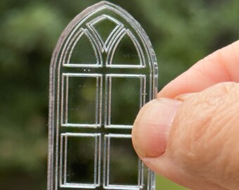 Mirror  Dollhouse Fancy Etched miniature acrylic decor