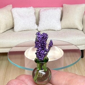 Miniature Dollhouse Glass Vase of Flowers