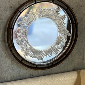 Dollhouse Mirror Round Etched