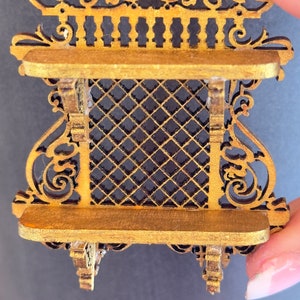 Dollhouse Miniature Wooden Shelf