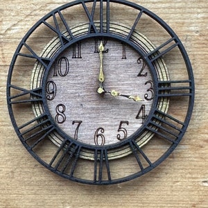 Dollhouse Miniature Wooden Clock