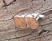 Cork wedding cufflinks. Vegan eco-friendly cufflinks. Cork oak for groom's and groomsmen cuff buttons. Gift for best man usher groomsman