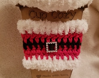 Santa Coffee Cozy with Lid Warmer