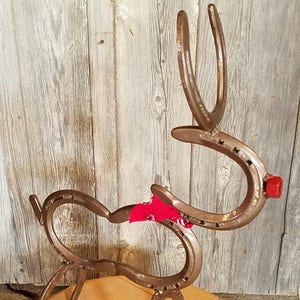 Horseshoe Reindeer Horseshoe Christmas Decor Rustic - Etsy