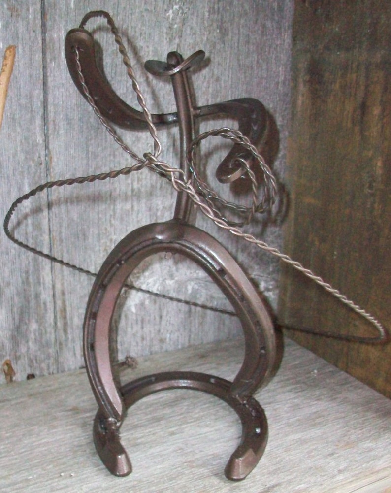 Horseshoe Cowboy Roper Authentic Horseshoes Great Gift Etsy
