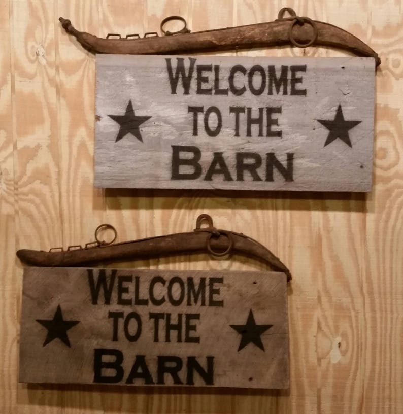 to the Barn Rustic Sign Authentic Barn Wood Sign Etsy