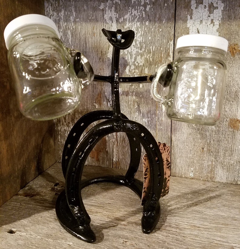Horseshoe Cowboy Salt Pepper & Napkin Holder Authentic Etsy