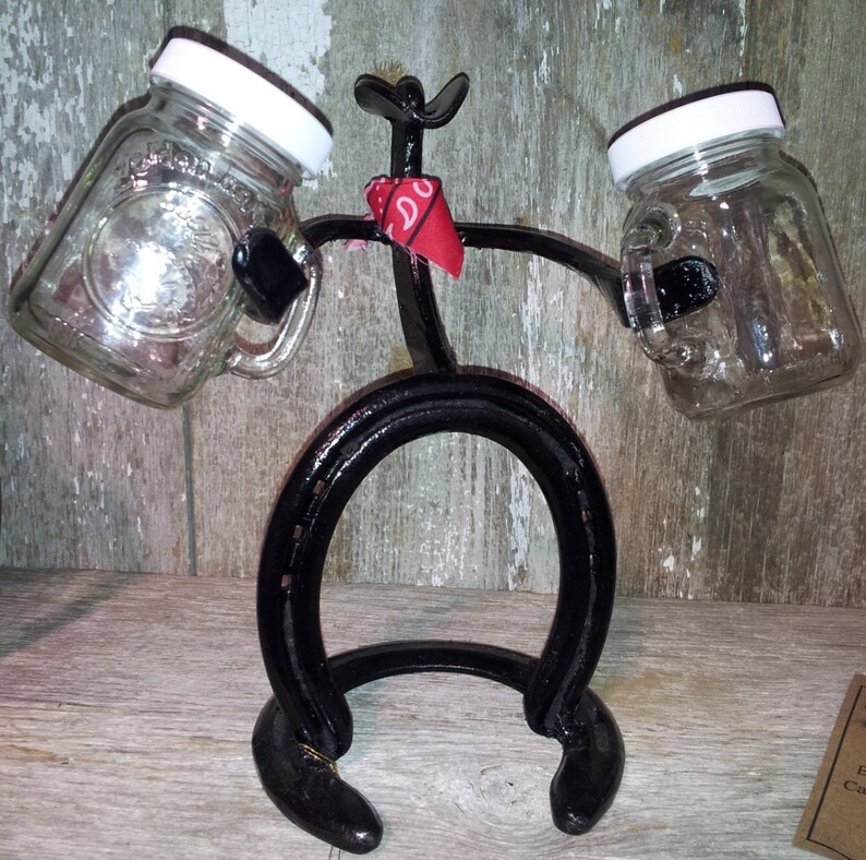Horseshoe Cowboy Salt Pepper & Napkin Holder Authentic Etsy