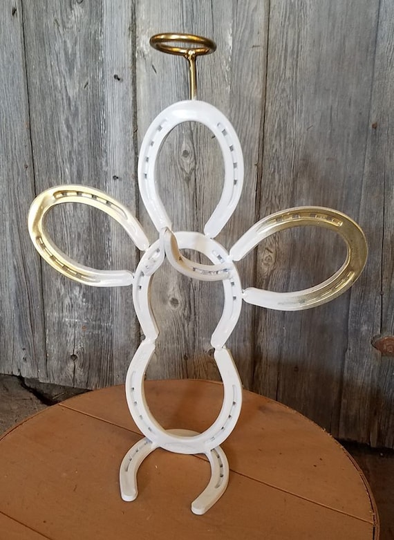Horseshoe Angel Horseshoe Christmas Decor Rustic Christmas Etsy