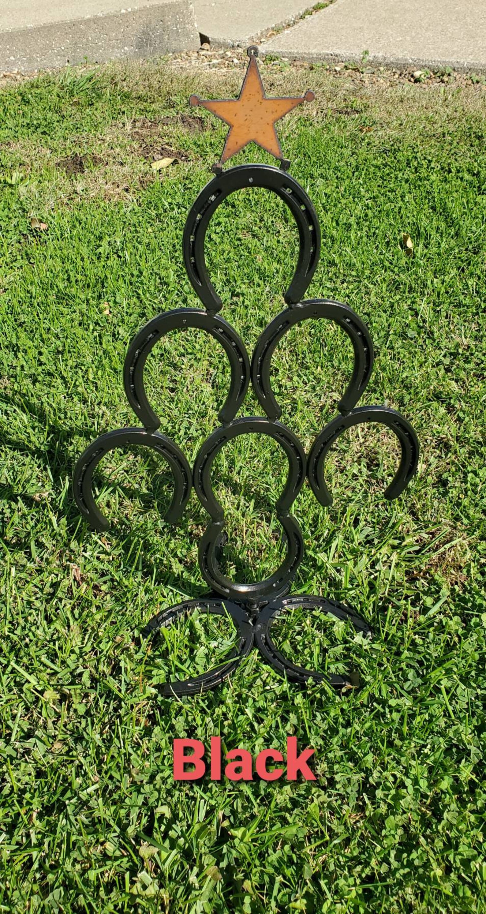 Rustic Horseshoe mini Christmas Tree WITHOUT Etsy