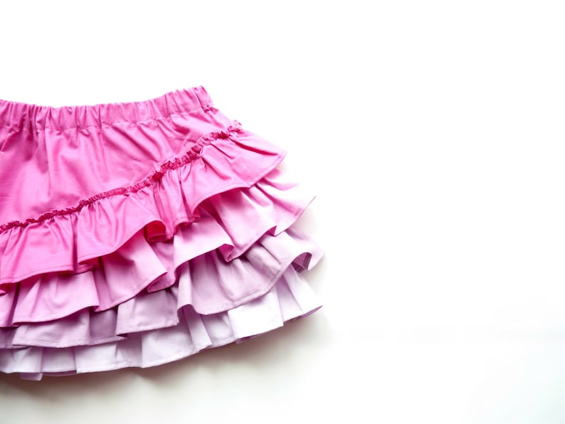 Shapla Ruffle Skirt PDF Sewing Pattern tutorial girls e-book, Sizes 0-3 months to 12 year included instant download handmade image 4