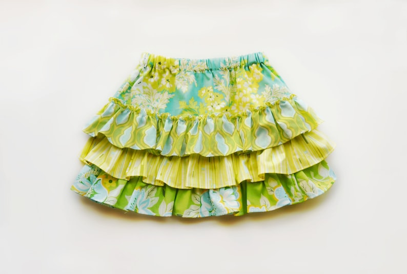 Shapla Ruffle Skirt PDF Sewing Pattern tutorial girls e-book, Sizes 0-3 months to 12 year included instant download handmade image 5