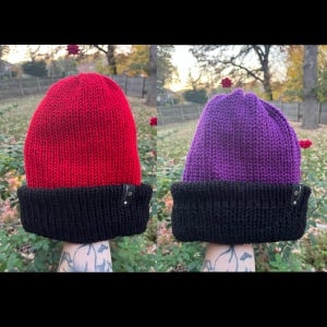 Handmade Reversible Beanies Multi-Color